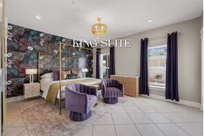 4 bedrooms, desk, iron/ironing board, travel crib