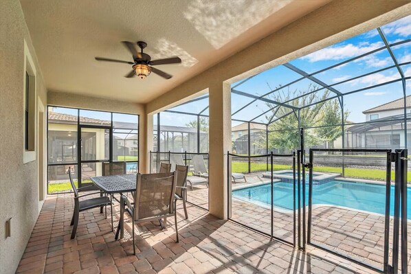 A heated pool