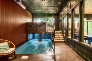 Indoor pool, a heated pool