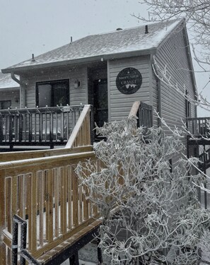 Exterior detail - Slope View Chalet: License to Chill - Steps 2 Slopes, AC, Pet Friendly, fire pit (Beech Mountain)