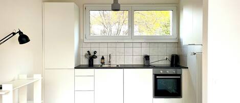 Frigorífico, horno, placa de cocina y lavavajillas