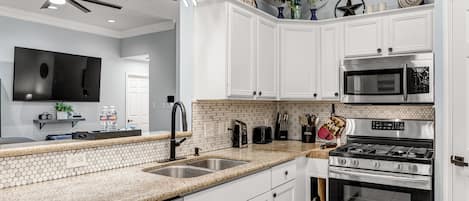 Microwave, oven, stovetop, dishwasher