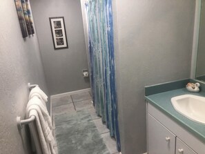 Hair dryer, towels