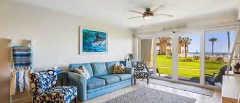Condo, Multiple Beds, Patio, Ocean View (Coquina B104) | Living area