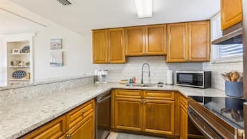 Condo, Multiple Beds, Patio, Ocean View (Coquina A101) | Private kitchen | Coffee/tea maker