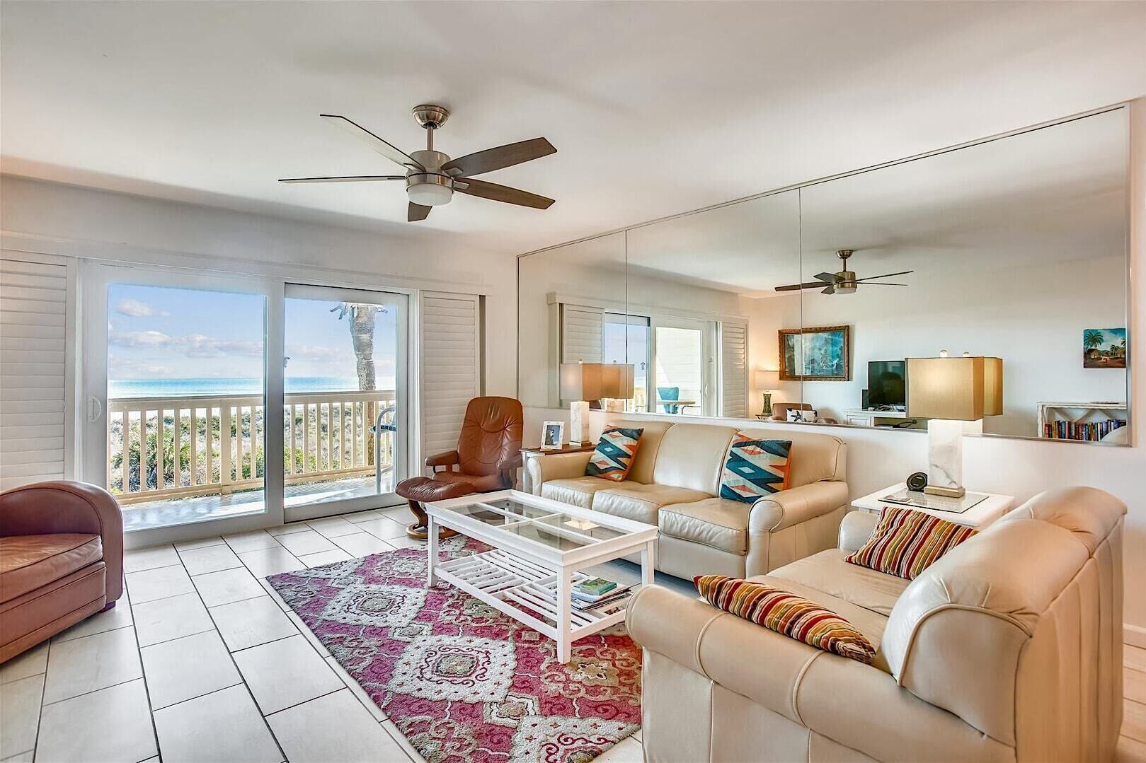 Condo, Multiple Beds, Patio, Ocean View (Sea Haven 113) | Living area