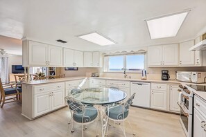 Condo, Multiple Beds, Patio, Ocean View (Spanish Trace 460) | Private kitchen - Oceanfront 3BR Condo: Gated, Breathtaking View (St. Augustine)
