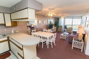Condo, Multiple Beds, Hot Tub, Ocean View (Hibiscus B201) | Living area