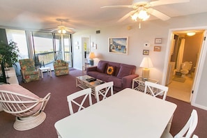 Condo, Multiple Beds, Hot Tub, Ocean View (Hibiscus B201) | Living area