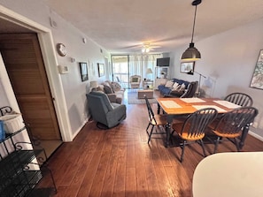 Condo, Multiple Beds, Hot Tub, Ocean View (Hibiscus A103) | Living area | TV