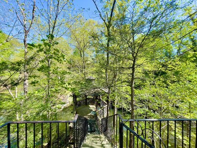 Private Gazebo on Byram River, Naturally Preserved your own stone deck Greenwich