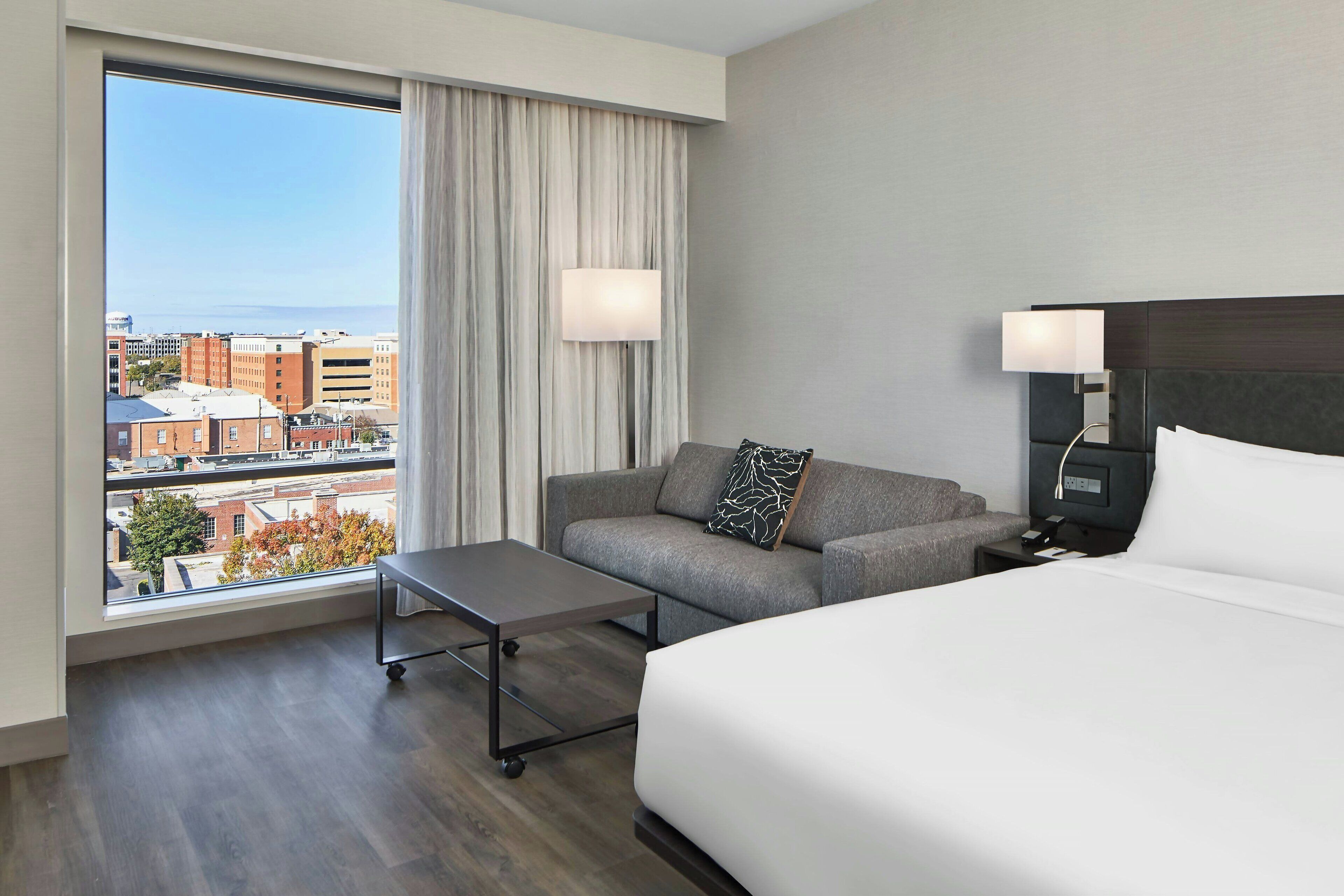 Kamer, 1 kingsize bed, uitzicht op de stad