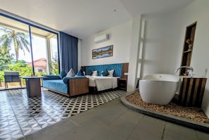 Deluxe Double Room, Balcony, City View | Memory-foam beds, desk, blackout curtains, iron/ironing board