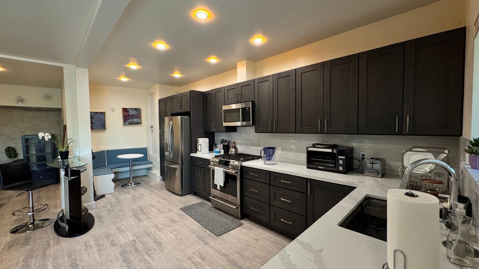 Microwave, oven, stovetop, dishwasher