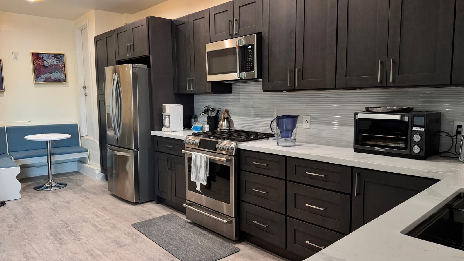 Microwave, oven, stovetop, dishwasher