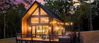 The Chestatee Cabin - Luxury Mountain Cabin - Pickleball - Hot Tub - King Beds