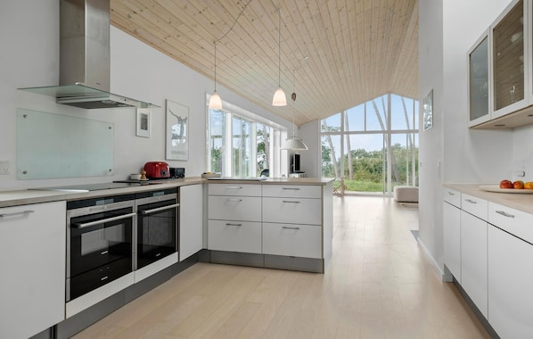 Fridge, oven, dishwasher, coffee/tea maker