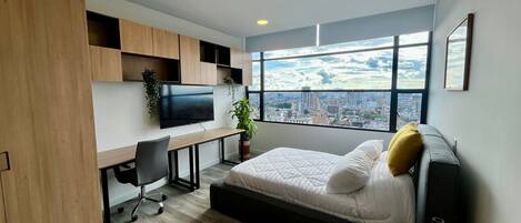 1 غرفة نوم وملاءات أسرّة