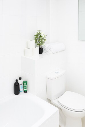 Towels, soap, toilet paper