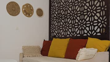 Studio Comfort - utsikt mot staden | Vardagsrum