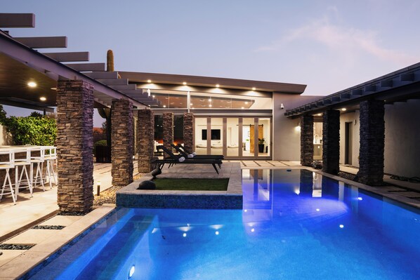 A heated pool
