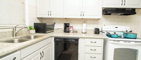 Microwave, oven, stovetop, dishwasher