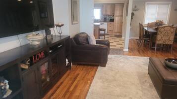 Smart TV, DVD player, books