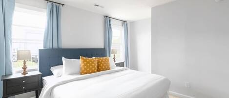 4 bedrooms, individually decorated, individually furnished, bed sheets