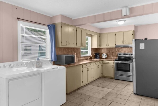 House, Multiple Beds, Patio, Garden View (57th Blushing Bungalow) | Private kitchen | Coffee/tea maker
