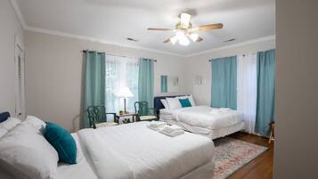 House, Multiple Beds, Patio, Garden View (Arlington Crescent Revival - Unit 1) | 5 bedrooms, individually decorated, individually furnished, bed sheets