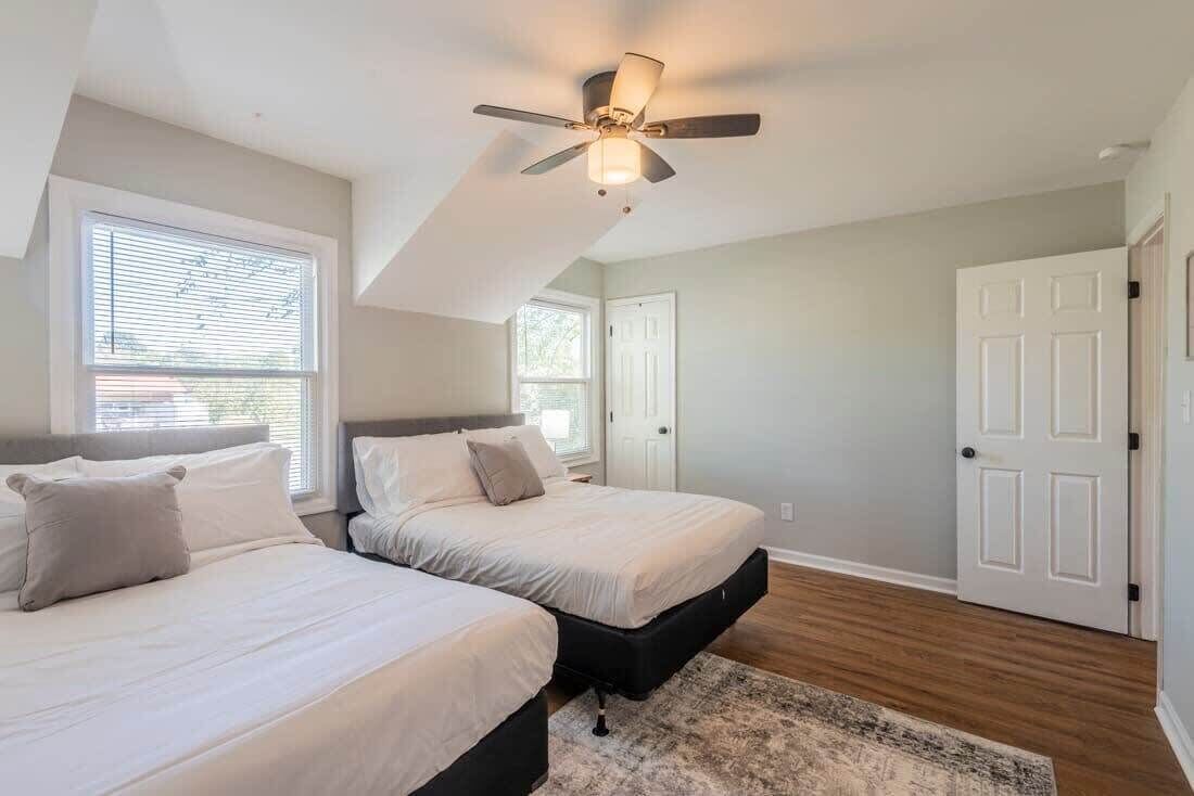 House, Multiple Beds, Patio, Garden View (Jade Rocket City Retreat) | 2 bedrooms, individually decorated, individually furnished, bed sheets