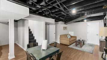 Apartment, Multiple Beds, Patio, Garden View (Broadmoor Bungalow - Unit B) | Living area | Fireplace
