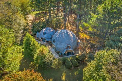 Bell Circle Eccentric Geodesic Dome-home