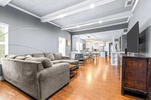 House, Multiple Beds, Pool Access, Pool View (The Heights Hideaway) | Living area | 42-inch flat-screen TV with digital channels - The Heights Hideaway For 10 (Tampa)