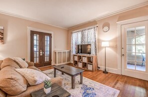 Apartment, Multiple Beds, Patio, Garden View (Avalon Nest - Both Units) | Living area | TV