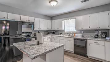 House, Multiple Beds, Patio, Garden View (Schoolfield Collective) | Private kitchen | Coffee/tea maker