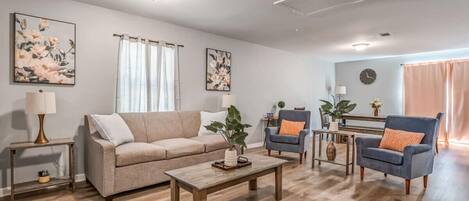 House, Multiple Beds, Patio, Garden View (Schoolfield Collective) | Living area