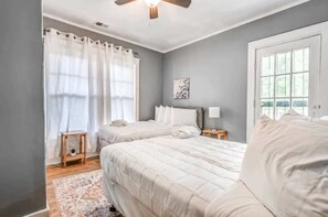 House, Multiple Beds, Patio, Garden View (Rozelle Roost Both Units) | 4 bedrooms, individually decorated, individually furnished, bed sheets