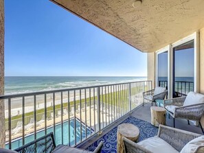 Appart'hôtel, 2 chambres, balcon, vue océan | Balcon