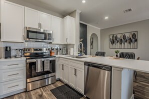 Microwave, oven, stovetop, dishwasher