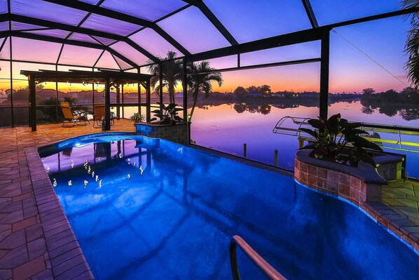 A heated pool