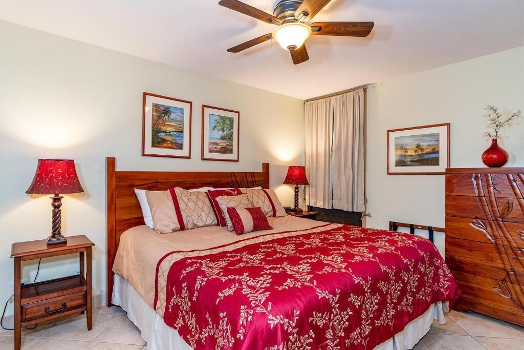 公寓客房, 1 間臥室, 夏威夷式陽台, 花園景觀 | 客房內保險箱、筆電工作空間、遮光布/窗簾、熨斗/熨衣板