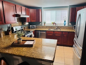Microwave, oven, stovetop, dishwasher