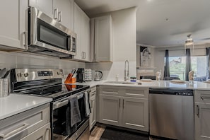 Microwave, oven, stovetop, dishwasher