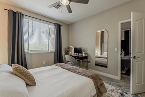 2 bedrooms, iron/ironing board, internet, bed sheets