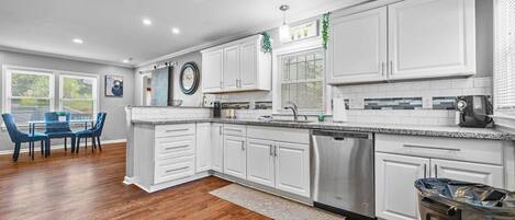 Microwave, oven, stovetop, dishwasher