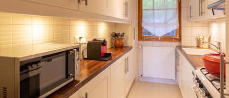 Microwave, oven, dishwasher, high chair