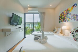 2 عدّة غرف نوم ومكواة/لوح كي وواي فاي وملاءات أسرّة