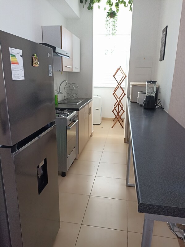 Refrigerador, microondas, horno y lavavajillas