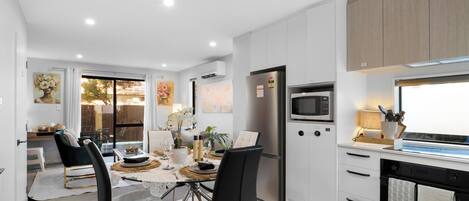 Microwave, oven, stovetop, dishwasher